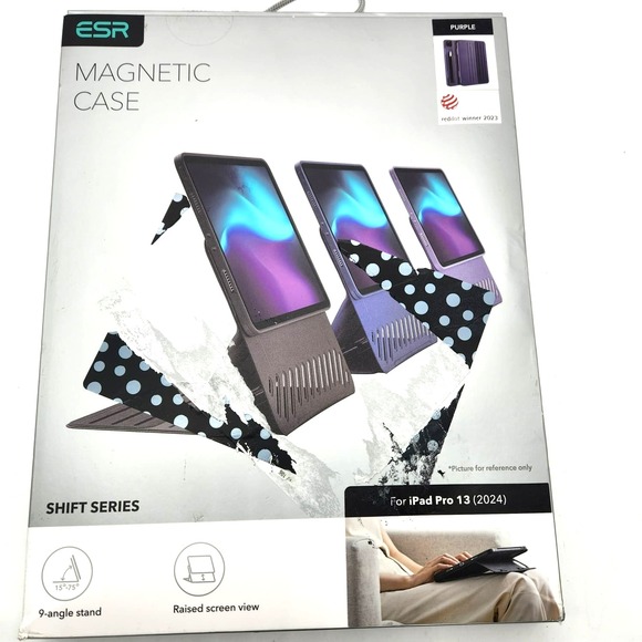 ESR Shift Case iPad Pro 13 M5 M4 2025 2024 Purple Magnetic 9-Angle Stand - Picture 9 of 16